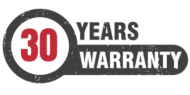 30 Years Warranty badge